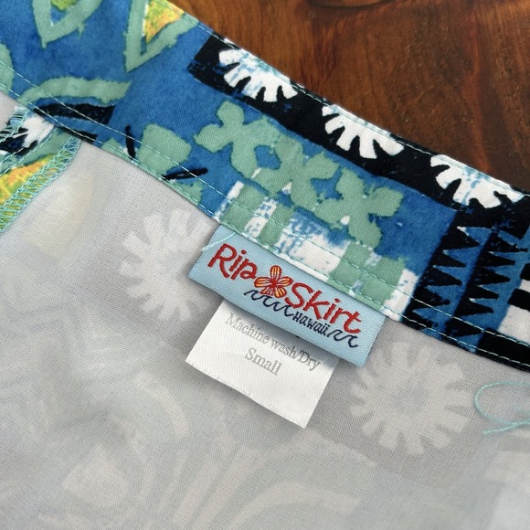 RIP SKIRT Floral Patchwork Mini Wrap SKIRT S Colorful Beach Surf Hawaiian Beachy - Picture 7 of 12